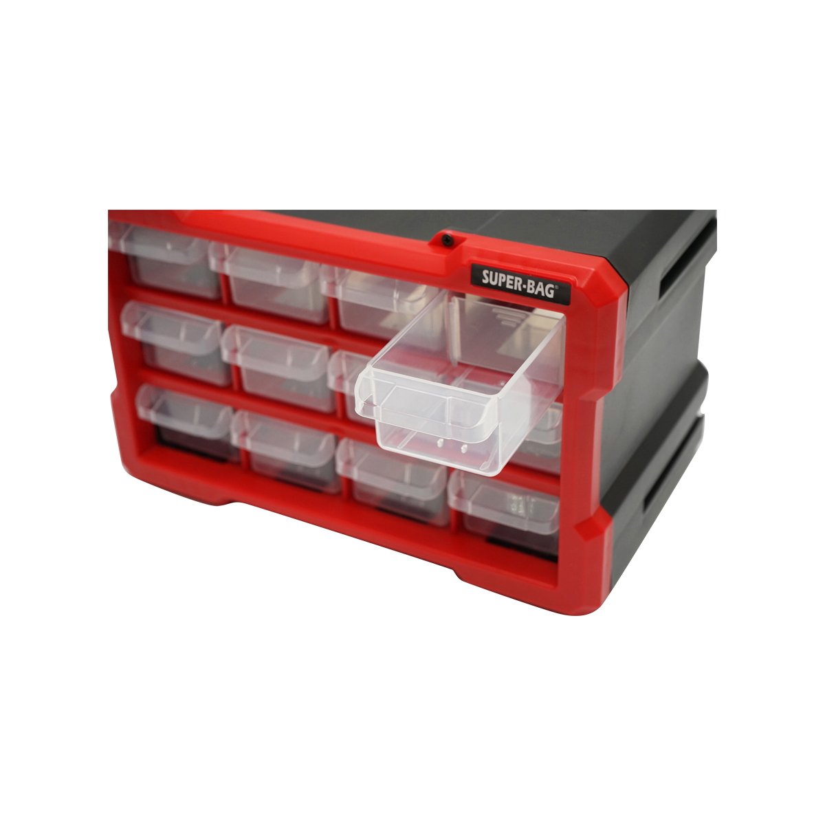Cutie depozitare portocalie din plastic modulara, 12 sertare 158x266x170mm Breckner Germany